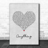 Catfish And The Bottlemen Anything Grey Heart Song Lyric Print