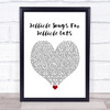 CATS Jellicle Songs For Jellicle Cats White Heart Song Lyric Print