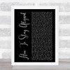 Cearul How To Stay Aligned Black Script Song Lyric Print