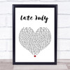 Shakey Graves Late July Heart Song Lyric Music Wall Art Print