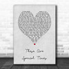 Celine Dion These Are Special Times Grey Heart Song Lyric Print