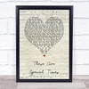 Celine Dion These Are Special Times Script Heart Song Lyric Print