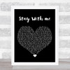 Chanyeol & Punch Stay With me Black Heart Song Lyric Print
