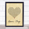 Charli XCX Boom Clap Vintage Heart Song Lyric Print