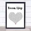 Charli XCX Boom Clap White Heart Song Lyric Print