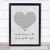 Charlie McGonigle Lovely Derry on the Banks of the Foyle Grey Heart Song Lyric Print