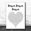 Charlie Simpson Down Down Down White Heart Song Lyric Print