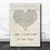 Chas & Dave Wish I Could Write A Love Song Script Heart Song Lyric Print Chas & Dave Wish I Could Write A Love Song Script Heart Song Lyric Print