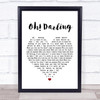 The Beatles Oh! Darling Heart Song Lyric Music Wall Art Print