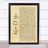 Chris Stapleton More Of You Rustic Script Song Lyric Print