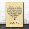 Christy Moore Ride On Vintage Heart Song Lyric Print