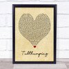 Chumbawamba Tubthumping Vintage Heart Song Lyric Print