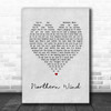 City And Colour Northern Wind Grey Heart Song Lyric Print