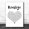 Colbie Caillat Realize White Heart Song Lyric Print
