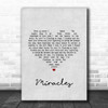 Coldplay Miracles Grey Heart Song Lyric Print