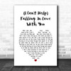 UB40 (I Can't Help) Falling In Love With You Heart Song Lyric Music Wall Art Print