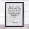 Connie Francis Mama Grey Heart Song Lyric Print