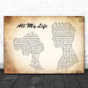 K-Ci & JoJo All My Life Man Lady Couple Song Lyric Music Wall Art Print