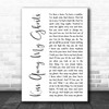 Creed Fisher Kiss Away My Ghosts White Script Song Lyric Print