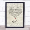 Creed Hide Script Heart Song Lyric Print