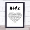 Creed Hide White Heart Song Lyric Print