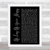 Cub Sport As Long As You're Happy Black Script Song Lyric Print