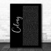 Damien Dempsey Colony Black Script Song Lyric Print