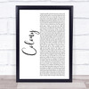 Damien Dempsey Colony White Script Song Lyric Print