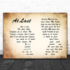 Etta James At Last Man Lady Couple Song Lyric Music Wall Art Print