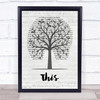 Darius Rucker This Music Script Tree Song Lyric Print