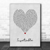 Darren Hayes Insatiable Grey Heart Song Lyric Print