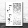 Dave Barnes Nothing Fancy White Script Song Lyric Print