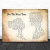 Rod Stewart For The First Time Man Lady Couple Song Lyric Music Wall Art Print