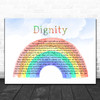 Deacon Blue Dignity Watercolour Rainbow & Clouds Song Lyric Print