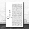 Destiny's Child Survivor White Script Song Lyric Print