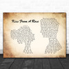 Seal Kiss From A Rose Man Lady Couple Song Lyric Music Wall Art Print