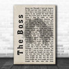 Diana Ross The Boss Shadow Song Lyric Print