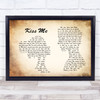 Ed Sheeran Kiss Me Man Lady Couple Song Lyric Music Wall Art Print