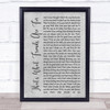 Dionne Warwick That's What Friends Are For Grey Rustic Script Song Lyric Print