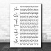 Dionne Warwick That's What Friends Are For White Script Song Lyric Print