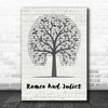 Dire Straits Romeo And Juliet Music Script Tree Song Lyric Print