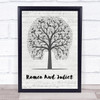 Dire Straits Romeo And Juliet Music Script Tree Song Lyric Print