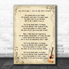 Don Williams You're My Best Friend Vintage Guitar Song Lyric Print