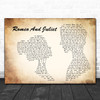 Dire Straits Romeo And Juliet Man Lady Couple Song Lyric Music Wall Art Print