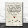 Dorothy Moore Misty Blue Script Heart Song Lyric Print