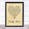 Dorothy Moore Misty Blue Vintage Heart Song Lyric Print