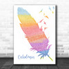 Dougie MacLean Caledonia Watercolour Feather & Birds Song Lyric Print