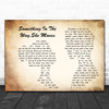 James Taylor Something In The Way She Moves Man Lady Couple Song Lyric Music Wall Art Print