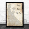 Ed Sheeran Best Part Of Me Man Lady Dancing Song Lyric Print