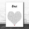 Ed Sheeran One White Heart Song Lyric Print